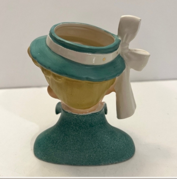 Napco lady head vase Stamped dated 1959 Vintage Doll Head - Picture 3 of 6
